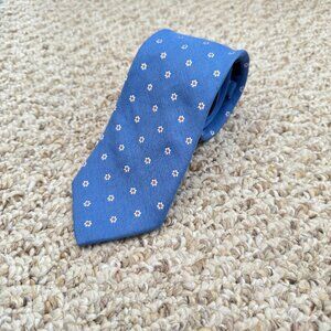 Tommy Hilfiger Silk-blend Tie 2 tones Daisy 3 x 60.5 Blue‎